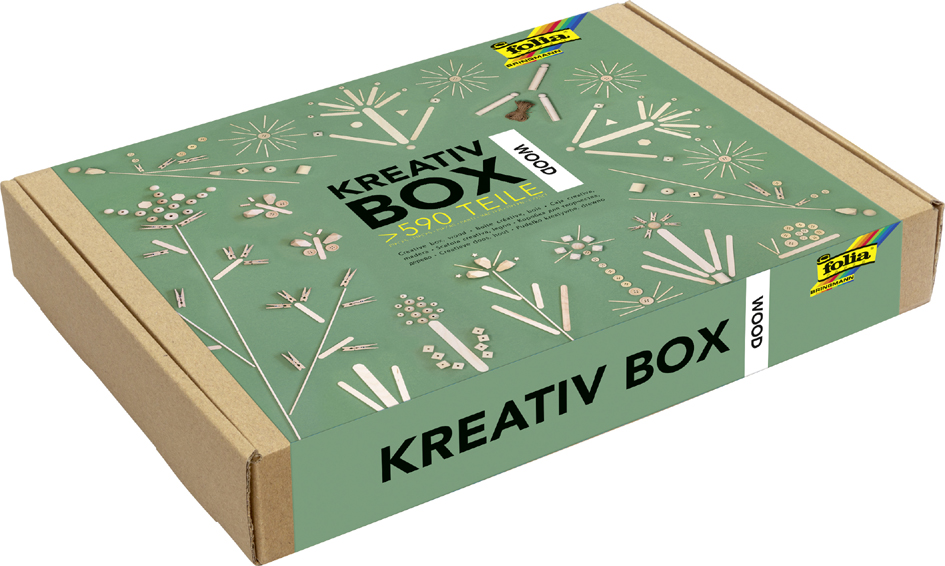 folia Kreativ Box , Wood, , Holz-Mix, über 590 Teile von folia