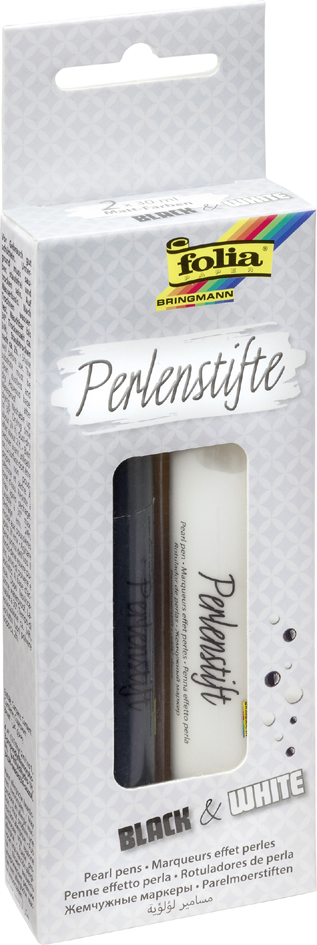 folia Perlenstifte , Black & White, , 30 ml, 2er Set folia Perlenstifte , Black & White, , 30 ml, 2er Set von folia