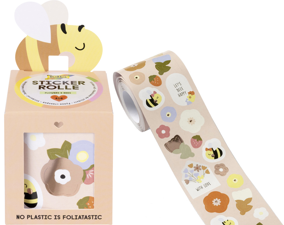 folia Sticker FLOWERS & BEES, auf Rolle, 4 m folia Sticker FLOWERS & BEES, auf Rolle, 4 m von folia