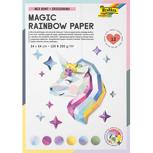 folia Tonpapier Magic Rainbow Paper farbsortiert 120 / 250 g/qm 12 Blatt folia Tonpapier Magic Rainbow Paper farbsortiert 120 / 250 g/qm 12 Blatt von folia