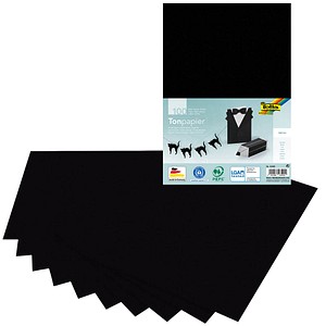 folia Tonpapier schwarz 130 g/qm 100 Blatt von folia