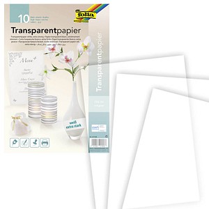 folia Transparentpapier 115 g/qm, 10 Blatt von folia