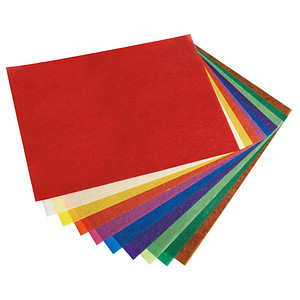 folia Transparentpapier farbsortiert 42 g/qm 10 Blatt von folia