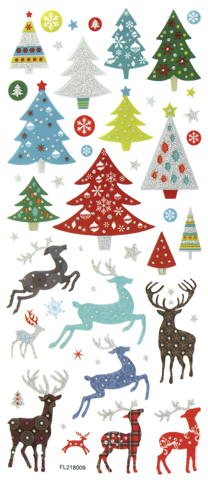 folia Weihnachts-Glitzer-Sticker CHRISTMAS folia Weihnachts-Glitzer-Sticker CHRISTMAS von folia