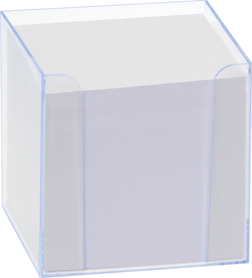 folia Zettelbox , Luxbox,  mit Leuchtkanten, blau, bestückt von folia