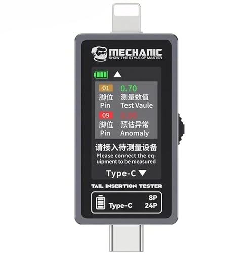 fonefunshop Mechanic T-824 Ladeanschluss Pin Tester Stromprüfer Typ C 8-polige Telefone fonefunshop Mechanic T-824 Ladeanschluss Pin Tester Stromprüfer Typ C 8-polige Telefone von fonefunshop
