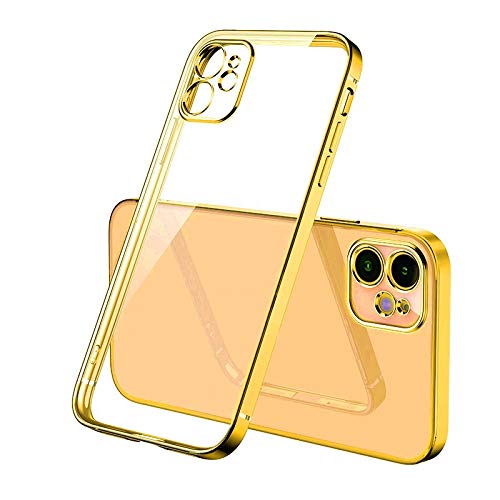 iPhone 12 Mini – Transparente Silikonhülle mit Goldrand von fonefunshop