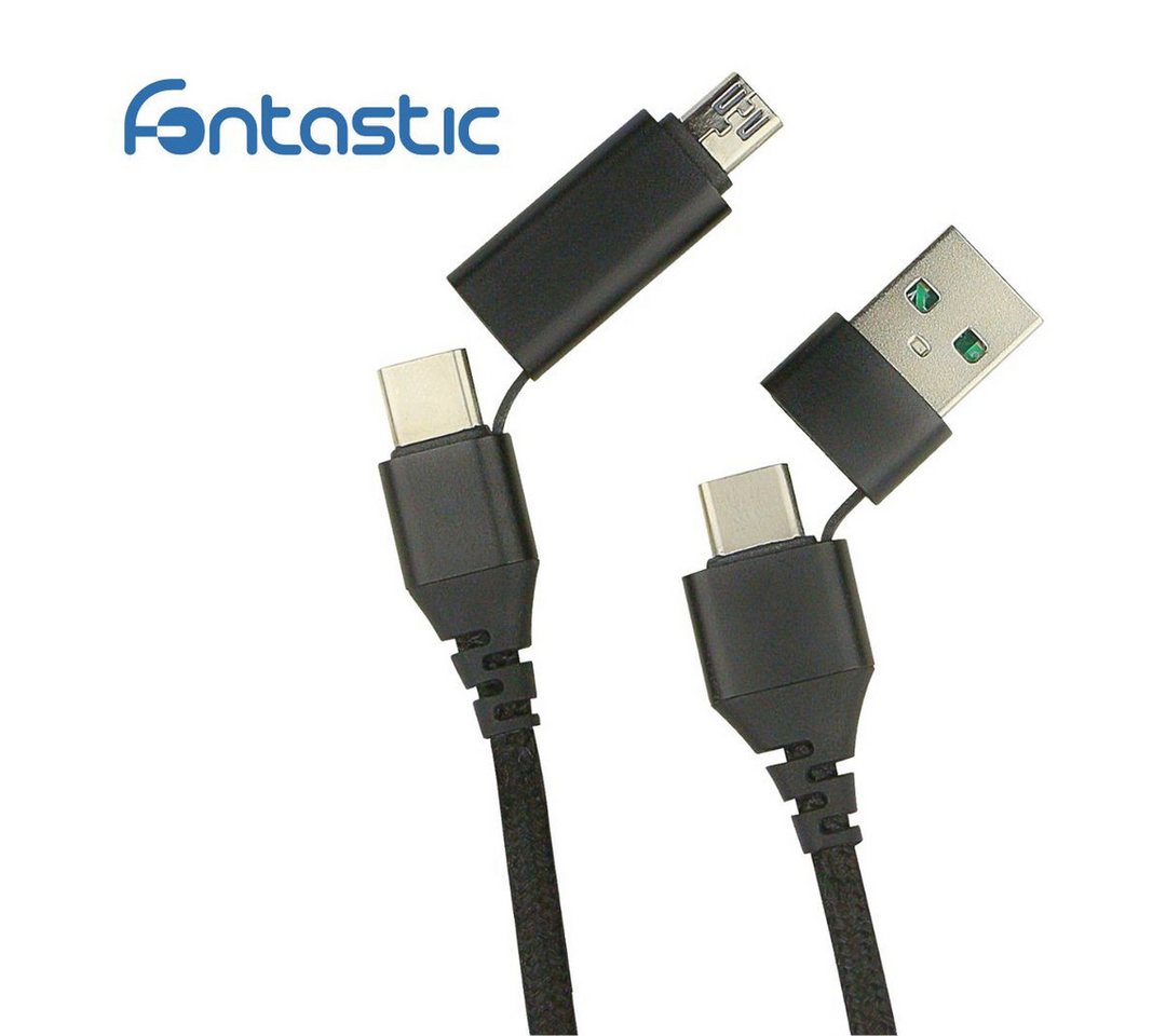 fontastic Datenkabel Quattro USB-Kabel, USB-C, USB-A, Micro-USB von fontastic