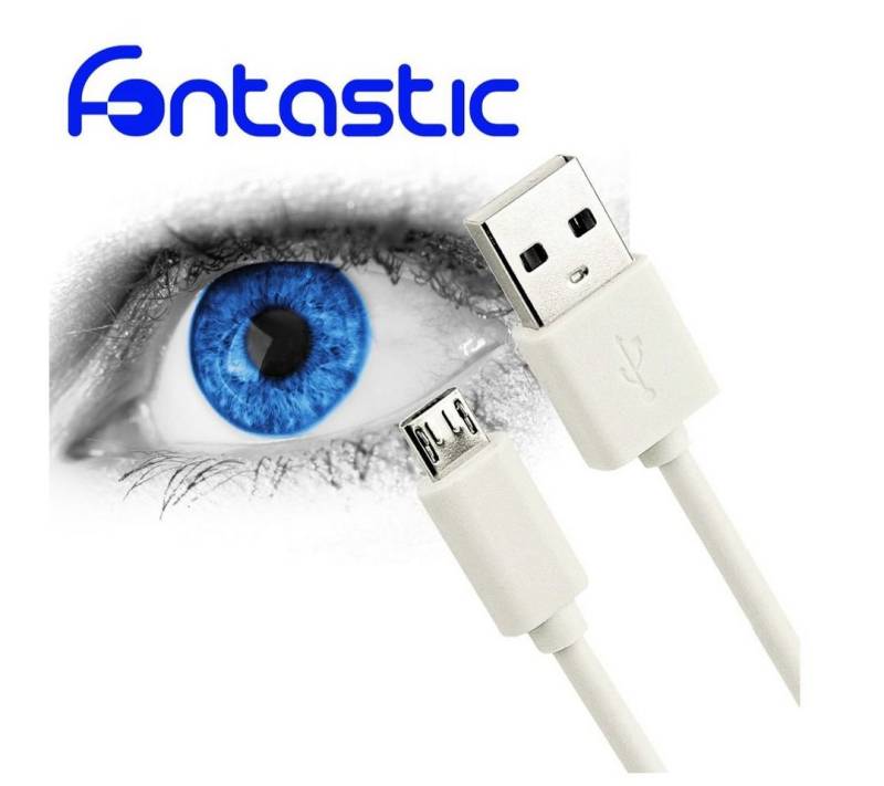 fontastic Essential Datenkabel MicroUSB 1m weiß USB-Kabel, 480MBit/s von fontastic