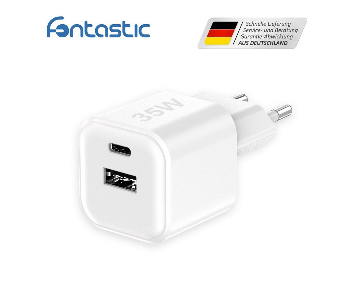 fontastic MINI GaNto 35W WH / USB-A/USB-C - Schnelllader - GaNTechnologie USB-Ladegerät (Laden - nicht warten) von fontastic