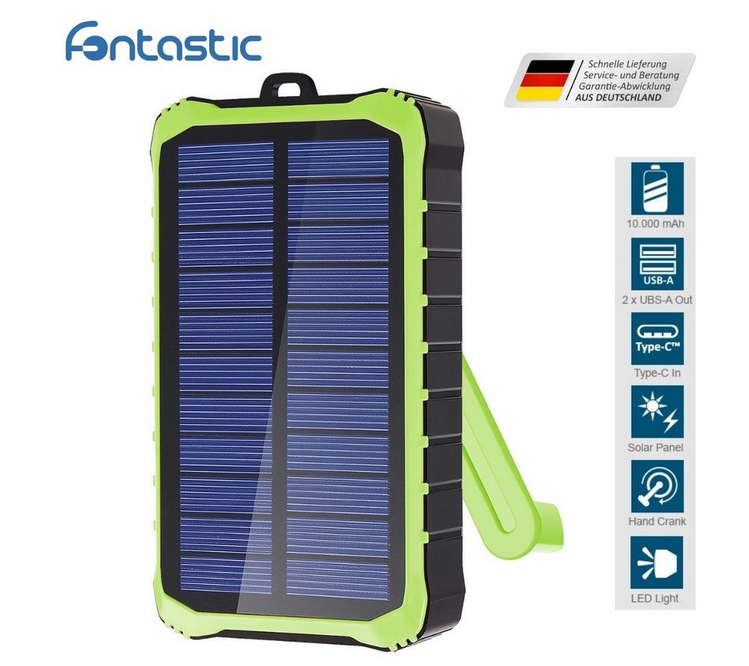 fontastic Solar Power Bank Crank10 Solar Powerbank von fontastic