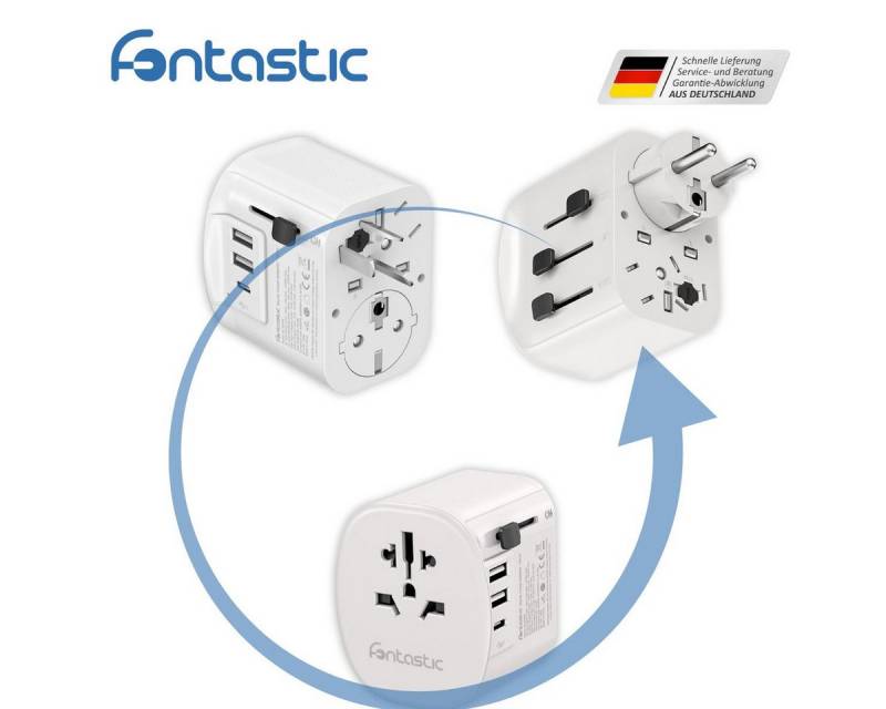 fontastic Terra USB-Adapter, Welt Reiselader von fontastic