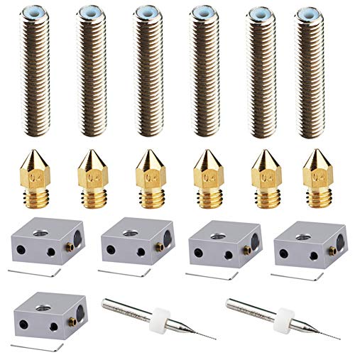 Fortspang Heizblock aus Aluminium + 30-mm-Extruder, 1,75-mm-Düsenhals, 0,4-mm-Extruder-Messingdüsen-Druckkopf + Reinigungsbohrer + 5 x Sechskantschlüssel für MK8 Makerbot Anet A8 3D-Drucker Fortspang Heizblock aus Aluminium + 30-mm-Extruder, 1,75-mm-Düsenhals, 0,4-mm-Extruder-Messingdüsen-Druckkopf + Reinigungsbohrer + 5 x Sechskantschlüssel für MK8 Makerbot Anet A8 3D-Drucker von fortspang