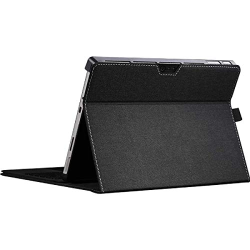 Schutzhülle für Microsoft Surface Pro 7 / Pro 6 / Pro 5 / Pro 4 mit Stifthalter, mehrere Winkel, Polyester, schmal, leicht, kompatibel mit Typ-Cover-Tastatur (12,3 Zoll, dunkelgrau) von forubar