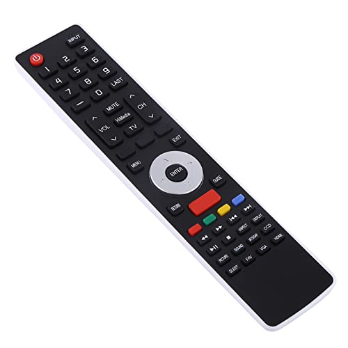 fosa EN-33926A Ersatz-Fernbedienung für TV – Funktioniert mit Allen Hisense Smart TV – Universal-Controller, ideal mit den gleichen Funktionen wie die Original-Fernbedienung, Schwarz von fosa