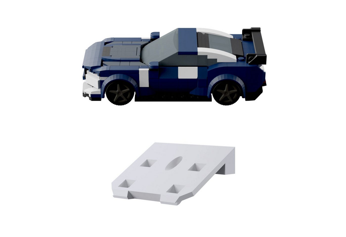 fossi3D Wandhalter Wandhalterung kompatibel für LEGO Speed Champions Rennwagen Display von fossi3D