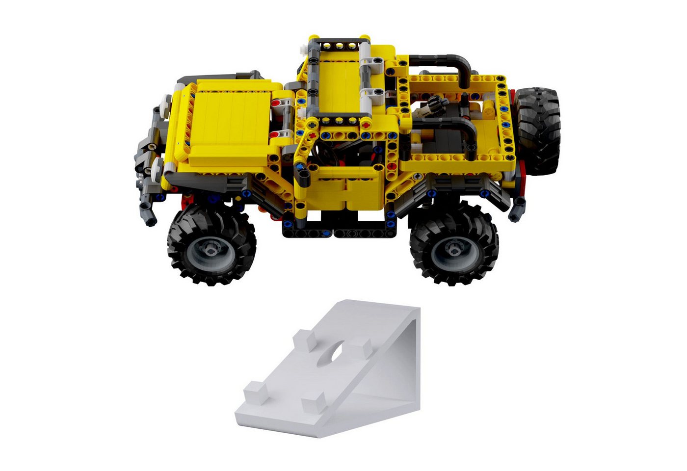 fossi3D Wandhalter Wandhalterung kompatibel für LEGO Technik 42122 Jeep Wrangler Display von fossi3D