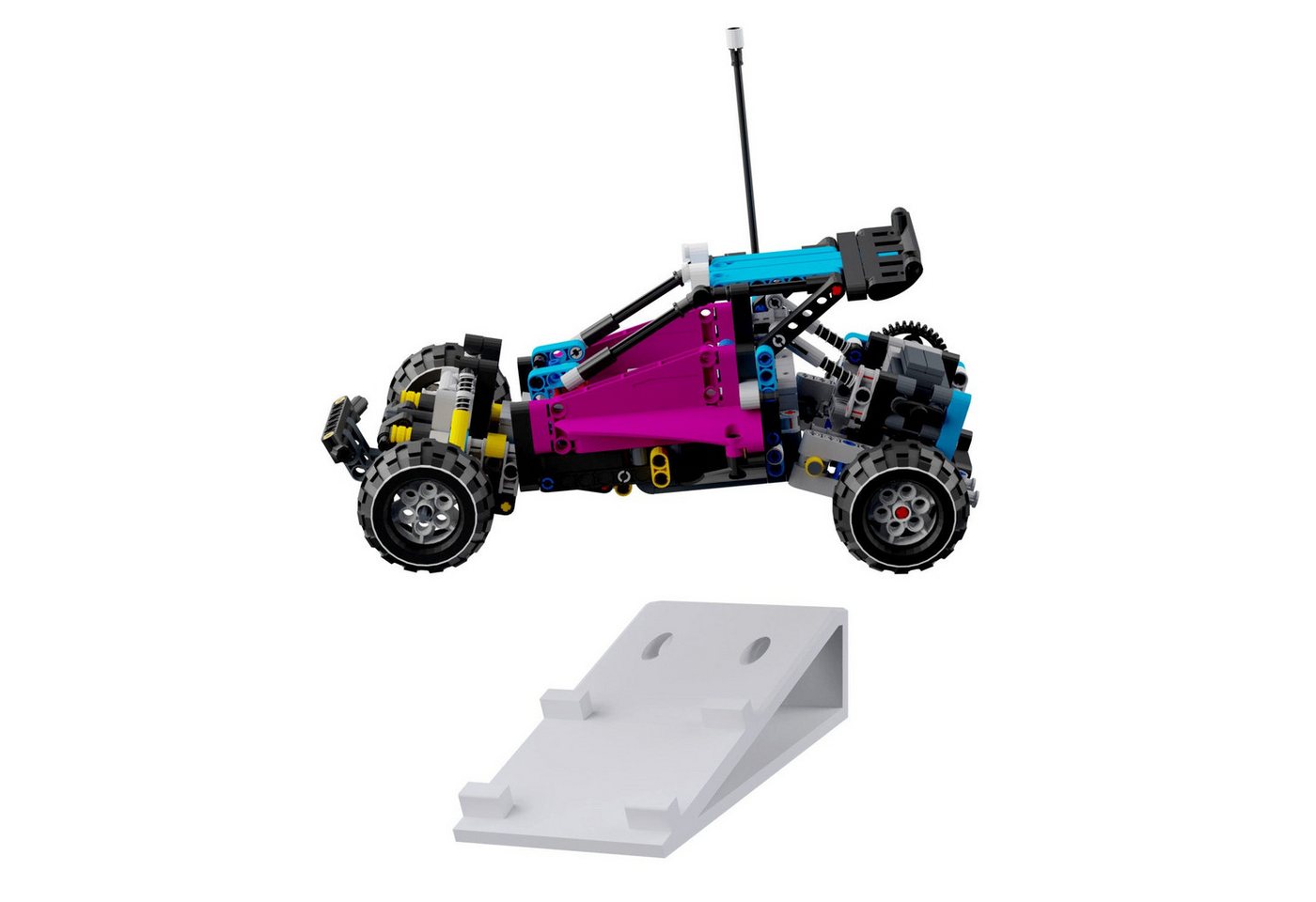 fossi3D Wandhalter Wandhalterung kompatibel für LEGO Technik 42124 Off-Road Buggy Display von fossi3D
