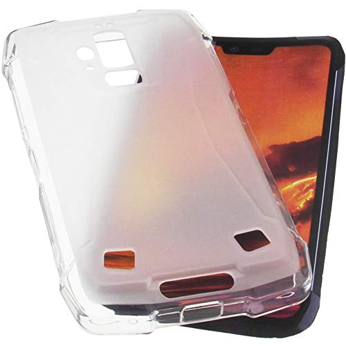 foto-kontor Hülle kompatibel mit Blackview BV9700 Pro Tasche Gummi TPU Schutz Handytasche transparent weiß von foto-kontor