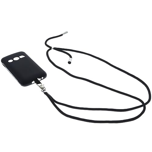 foto-kontor Hülle kompatibel mit Doro 1380 Umhängetasche TPU schwarz Schutzhülle Schutz Tasche Kette Karabiner abnehmbar Handytasche Handyhülle Umhängeband Band von foto-kontor