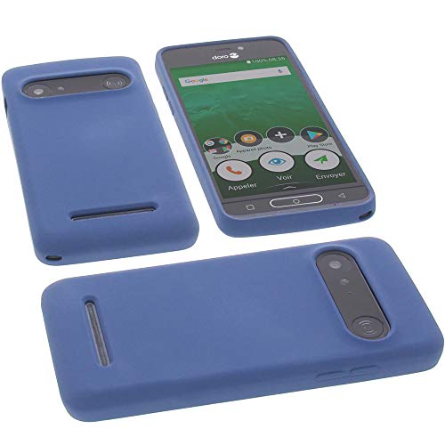 foto-kontor Hülle kompatibel mit Doro 8035 Tasche Silikon TPU Schutz Handytasche blau von foto-kontor