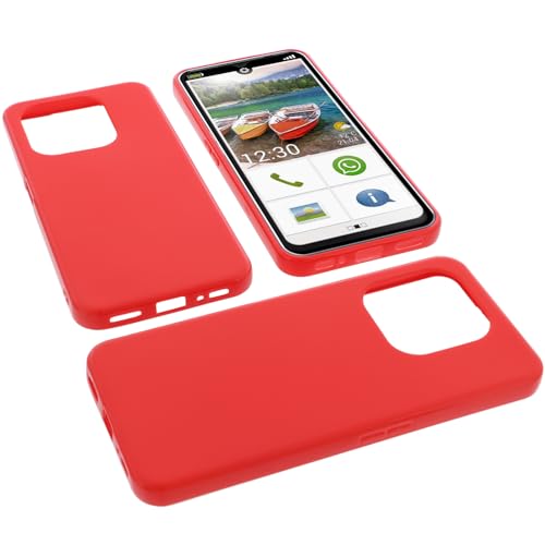 foto-kontor Hülle kompatibel mit Emporia Smart 6 Schutzhülle rot Tasche Gummi TPU Handy Schutz Handytasche Handyhülle Smartphone Case Kantenschutz Eckenschutz von foto-kontor