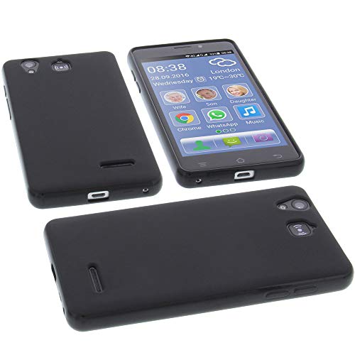 foto-kontor Hülle kompatibel mit Switel eSmart M2 Tasche Gummi TPU Schutz Handytasche schwarz foto-kontor Hülle kompatibel mit Switel eSmart M2 Tasche Gummi TPU Schutz Handytasche schwarz von foto-kontor