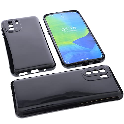 foto-kontor Hülle kompatibel mit Ulefone Note 13P Tasche Gummi TPU Schutz Handytasche schwarz von foto-kontor