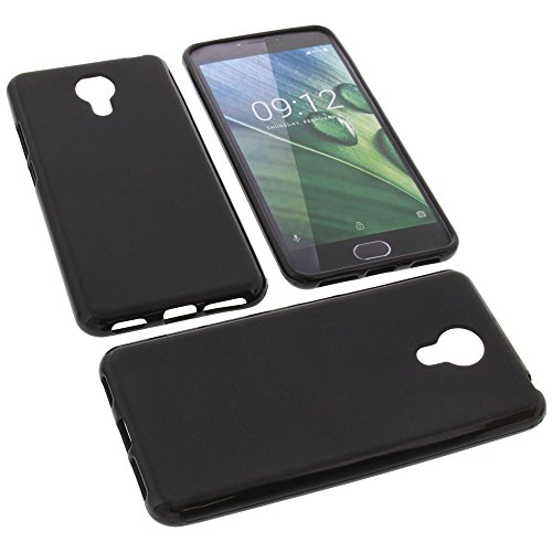 foto-kontor Tasche kompatibel mit Acer Liquid Z6 Plus Gummi Hülle TPU Schutz Handytasche schwarz von foto-kontor