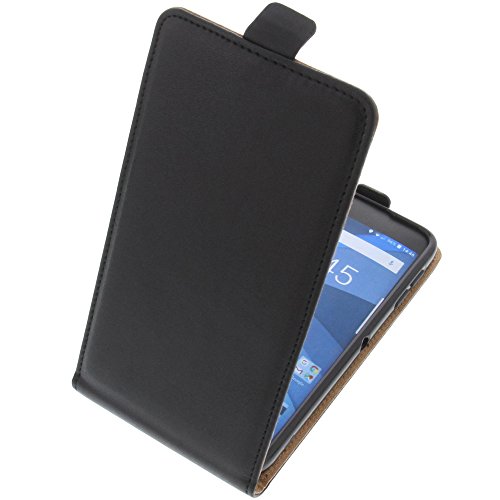 foto-kontor Tasche kompatibel mit BlackBerry DTEK50 Smartphone Flipstyle Schutz Hülle schwarz von foto-kontor
