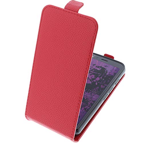 foto-kontor Tasche kompatibel mit CAT S62 PRO Smartphone Flipstyle Schutz Hülle rot von foto-kontor