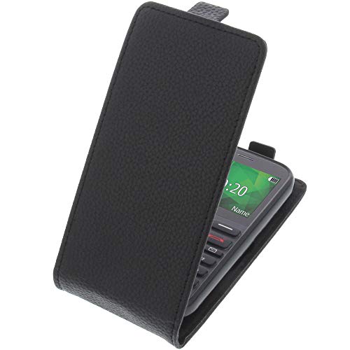 foto-kontor Tasche kompatibel mit Doro 1370 Smartphone Flipstyle Schutz Hülle schwarz von foto-kontor