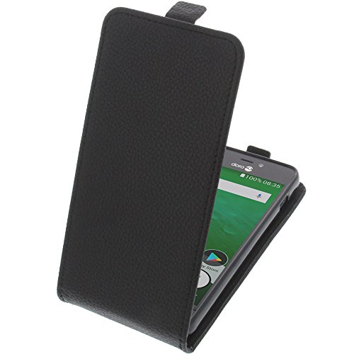 foto-kontor Tasche kompatibel mit Doro 8035 Smartphone Flipstyle Schutz Hülle schwarz von foto-kontor
