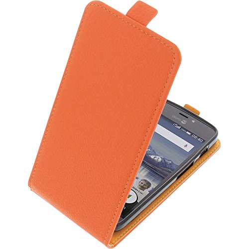 foto-kontor Tasche kompatibel mit Doro 8040 Smartphone Flipstyle Schutz Hülle orange von foto-kontor