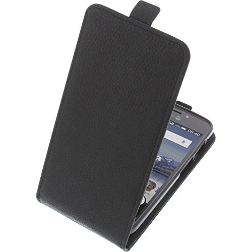 foto-kontor Tasche kompatibel mit Doro 8040 Smartphone Flipstyle Schutz Hülle schwarz von foto-kontor