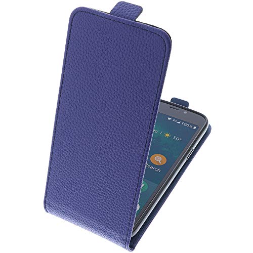 foto-kontor Tasche kompatibel mit Doro 8050/8050 Plus Smartphone Flipstyle Schutz Hülle blau von foto-kontor