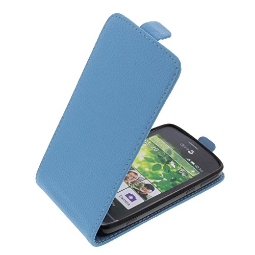 foto-kontor Tasche kompatibel mit Doro Liberto 820 Smartphone Flipstyle Schutz Hülle hellblau von foto-kontor