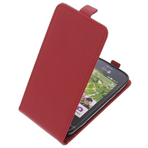 foto-kontor Tasche kompatibel mit Doro Liberto 820 Smartphone Flipstyle Schutz Hülle rot von foto-kontor
