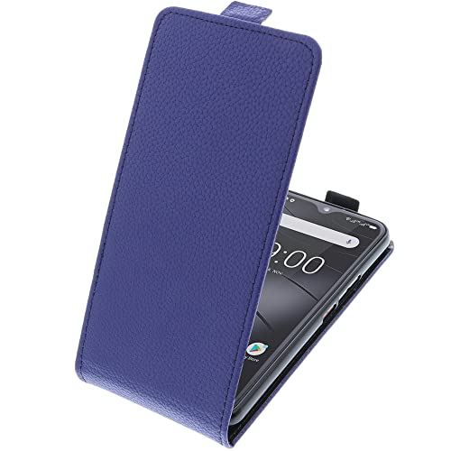 foto-kontor Tasche kompatibel mit Gigaset GS5 Smartphone Flipstyle Schutz Hülle blau von foto-kontor