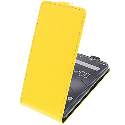 foto-kontor Tasche kompatibel mit Gigaset GS5 Smartphone Flipstyle Schutz Hülle gelb von foto-kontor