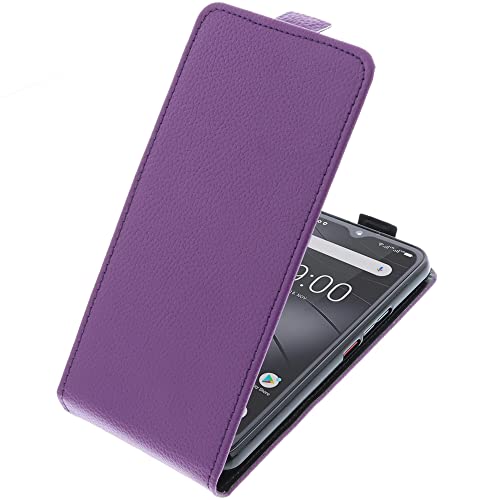 foto-kontor Tasche kompatibel mit Gigaset GS5 Smartphone Flipstyle Schutz Hülle lila von foto-kontor