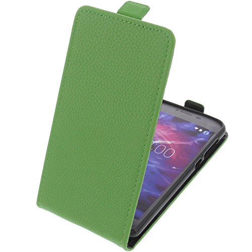 foto-kontor Tasche kompatibel mit MEDION Life E5008 Smartphone Flipstyle Schutz Hülle grün von foto-kontor