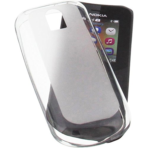 foto-kontor Tasche kompatibel mit Nokia 130 (2017) Gummi Hülle TPU Schutz Handytasche transparent weiß von foto-kontor