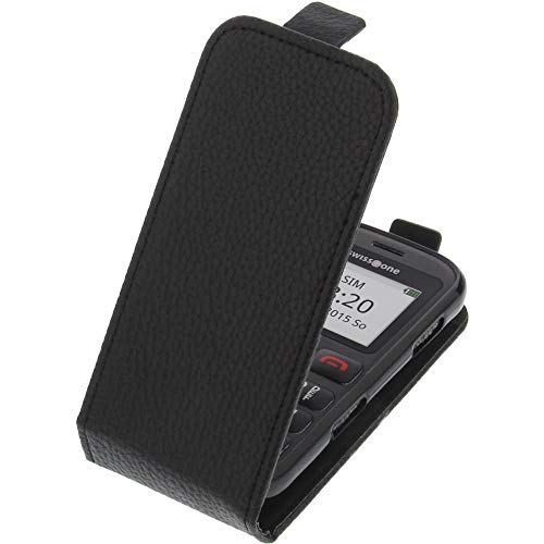 foto-kontor Tasche kompatibel mit Swisstone BBM 320C Smartphone Flipstyle Schutz Hülle schwarz von foto-kontor