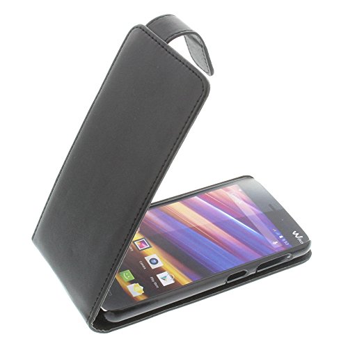 foto-kontor Tasche kompatibel mit Wiko Jimmy Flipstyle Schutz Hülle Handytasche schwarz von foto-kontor