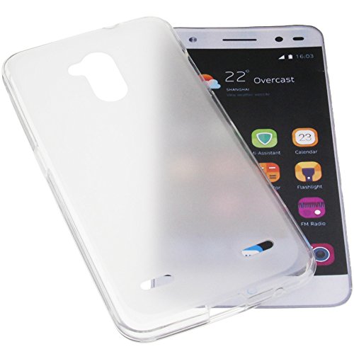 foto-kontor Tasche kompatibel mit ZTE Blade V7 Lite Gummi Hülle TPU Schutz Handytasche transparent weiß von foto-kontor