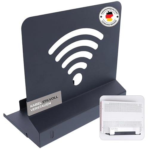 foto-kontor Wandhalterung kompatibel mit AVM FRITZBox 6690/6591 Modem Stabile Routerhalterung aus Metall mit Kabelmanagement Schutz gegen Überhitzung schwarz foto-kontor Wandhalterung kompatibel mit AVM FRITZBox 6690/6591 Modem Stabile Routerhalterung aus Metall mit Kabelmanagement Schutz gegen Überhitzung schwarz von foto-kontor