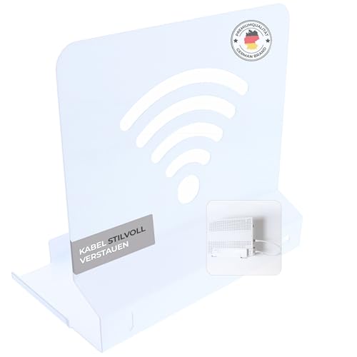foto-kontor Wandhalterung kompatibel mit AVM FRITZBox 6690/6591 Modem Stabile Routerhalterung aus Metall mit Kabelmanagement Schutz gegen Überhitzung weiß foto-kontor Wandhalterung kompatibel mit AVM FRITZBox 6690/6591 Modem Stabile Routerhalterung aus Metall mit Kabelmanagement Schutz gegen Überhitzung weiß von foto-kontor