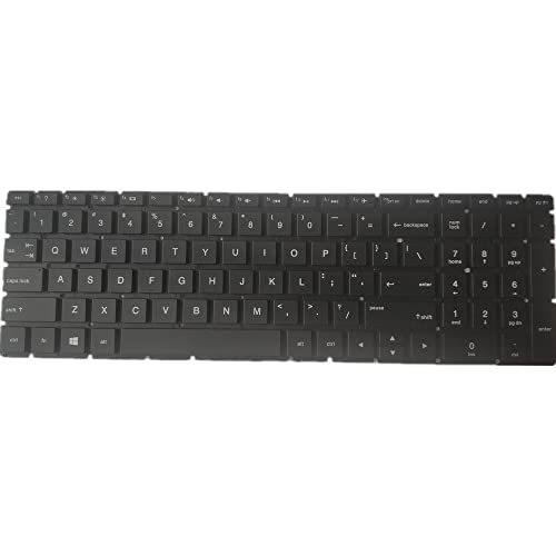 Replacement Laptop Tastatur für for HP 17-x000 17-x100 17-x500 022ng 023ng 011nf 012nf 037ng 013nf 014nf 029ng 040ng 041ng 042ng Schwarz Schwarz US-englische Ausgabe von fqparts