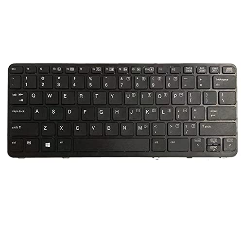 Replacement Laptop Tastatur für for HP EliteBook 820 G1 Schwarz Schwarz US-englische Ausgabe von fqparts